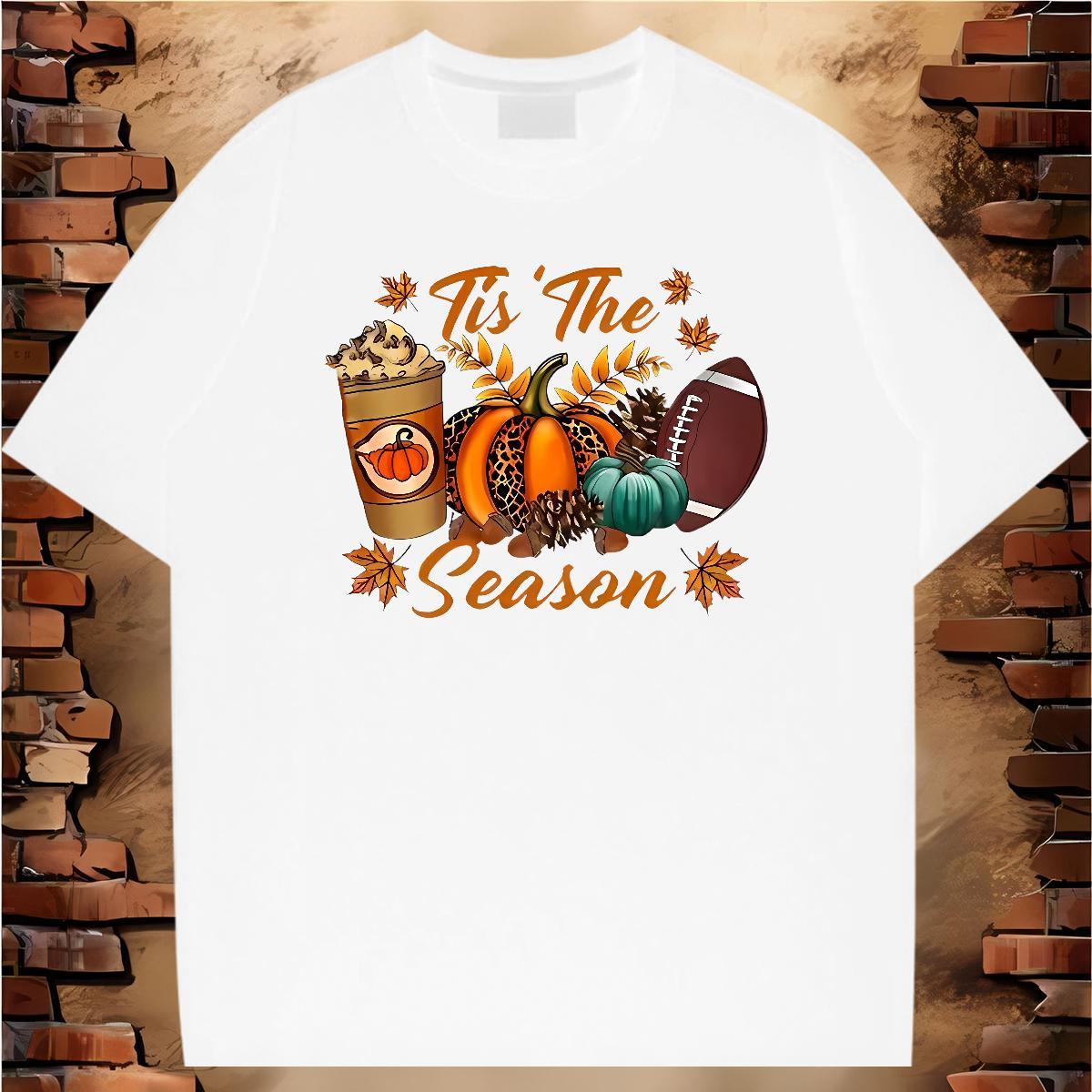 T Shirts Men 230g Cotton pumpkin Daily Outfit Crew Neck Breathable Cartoon Printing L-4XL Men Tees Custom Free Shipping Tshirts