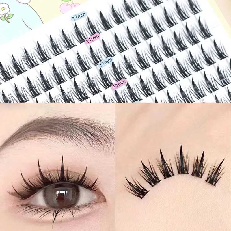 High Capacity 160 Episode Anime Eyelash Sunshine Eyelash Like Wang Hong Japanese Cosplay Wispy Density Eyelash Cluster W240803