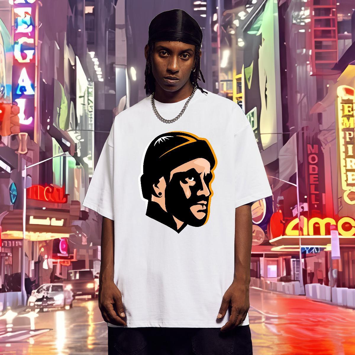 T-Shirts for Men 230g Cotton portrait Hip Hop Breathable Crew Neck Custom Printing Men Tops Tees Designer Fashion Wholesale Clothings