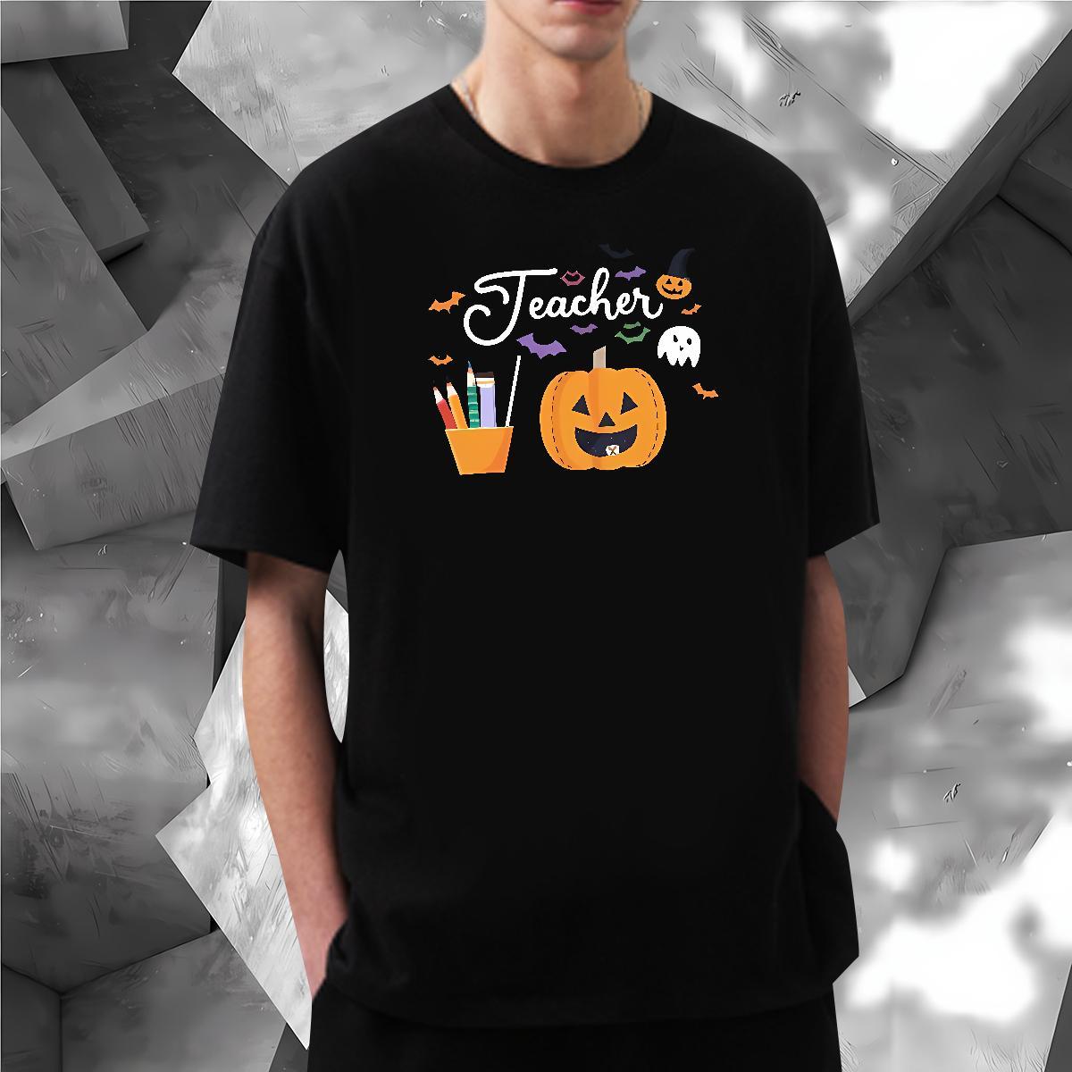 Fashion Design Man T Shirts 230g Pure Cotton pumpkin Daily Outfit Tees Shirts Breathable Short Sleeve Loose Men Tshirts Graphic