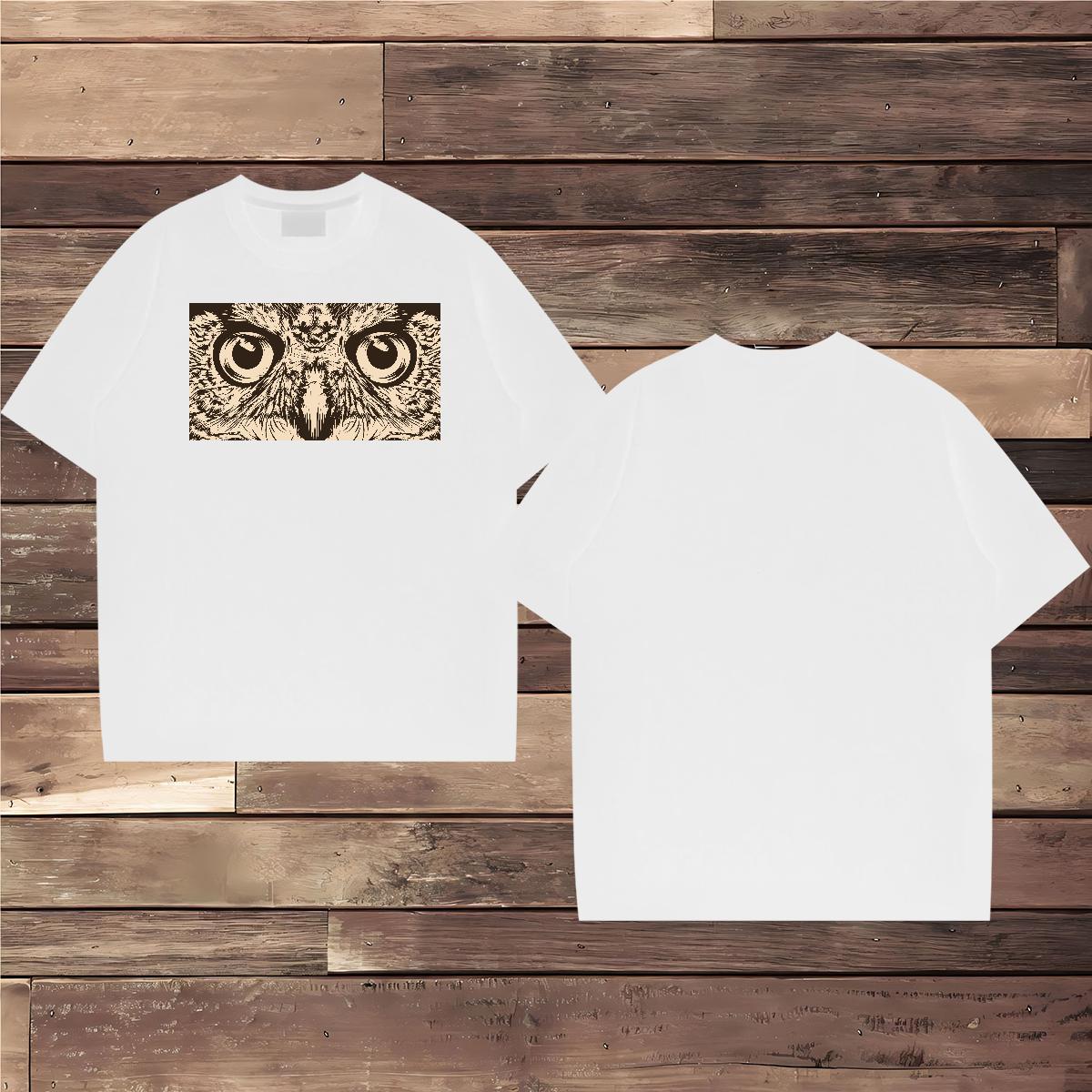 2024 DIY Man T Shirts 230g Cotton eagle Hip Hop Street Tops Tees Breathable Short Sleeve Cool Men Tops Tees Customized Print