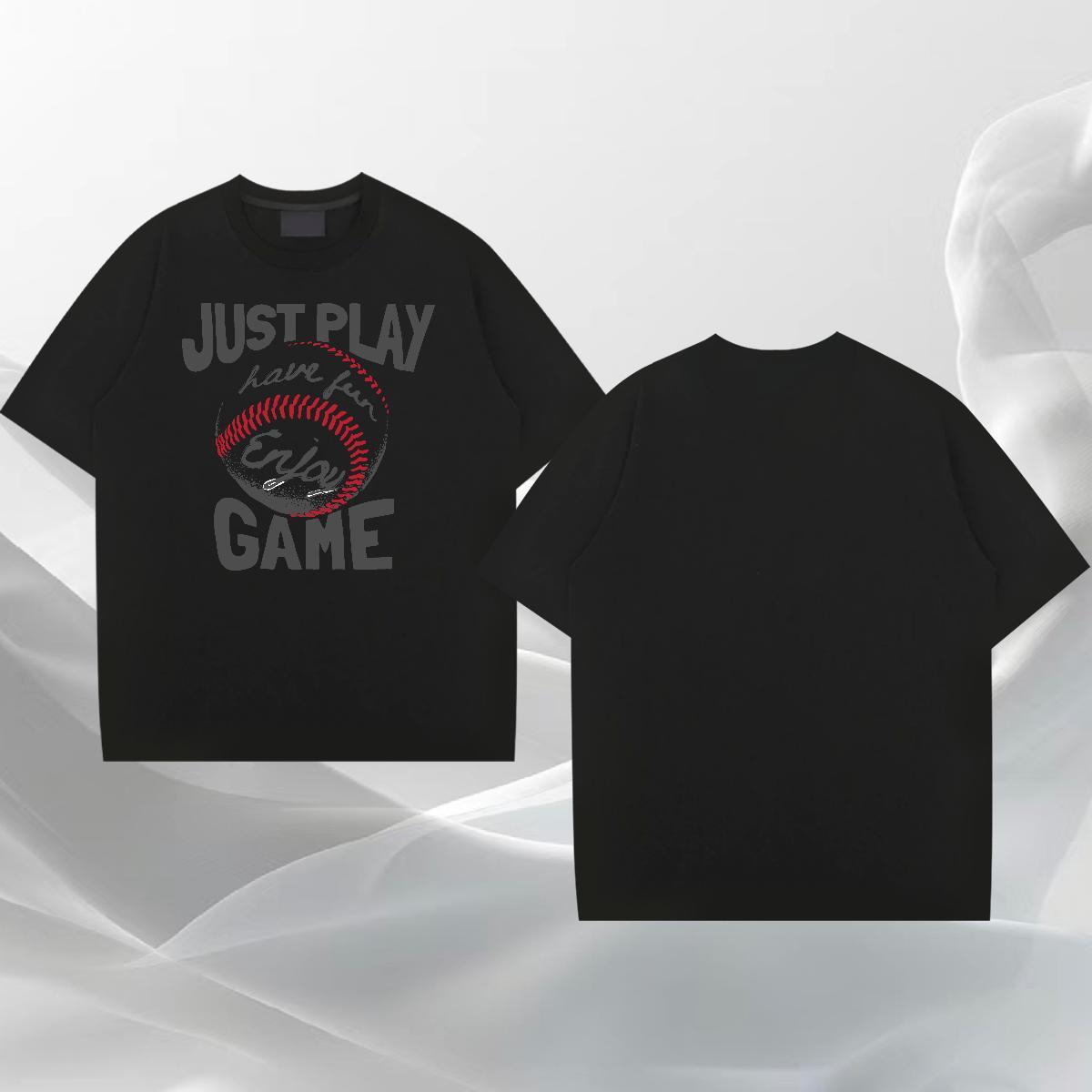 Loose Fit Men Tops Tees 230g 100% Cotton Sport basketball Custom Print Plus Size Breathable Soft Fashion T-Shirts Tshirts