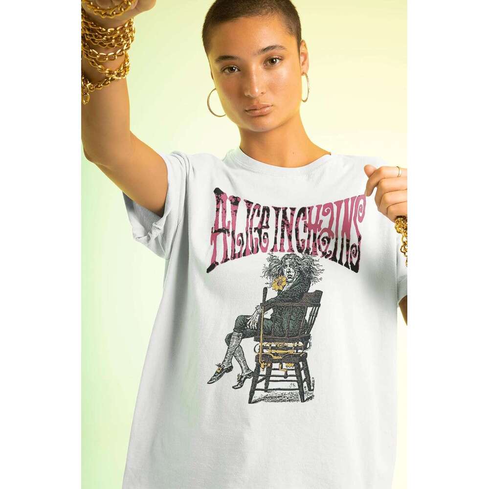Alice in Chains Shirt Alice Mens Short Sleeve T Shirts 90s Music Vintage Style Graphic Tees shirts tshirt Casual tops summer clothes