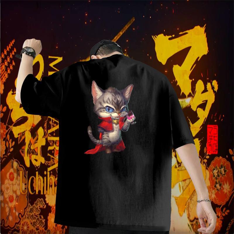 Classic Mens T Shirts 100% Cotton 230g cute Summer Casual Tops Breathable Short Sleeve Designer Mens Tshirts Custom Print Oversized