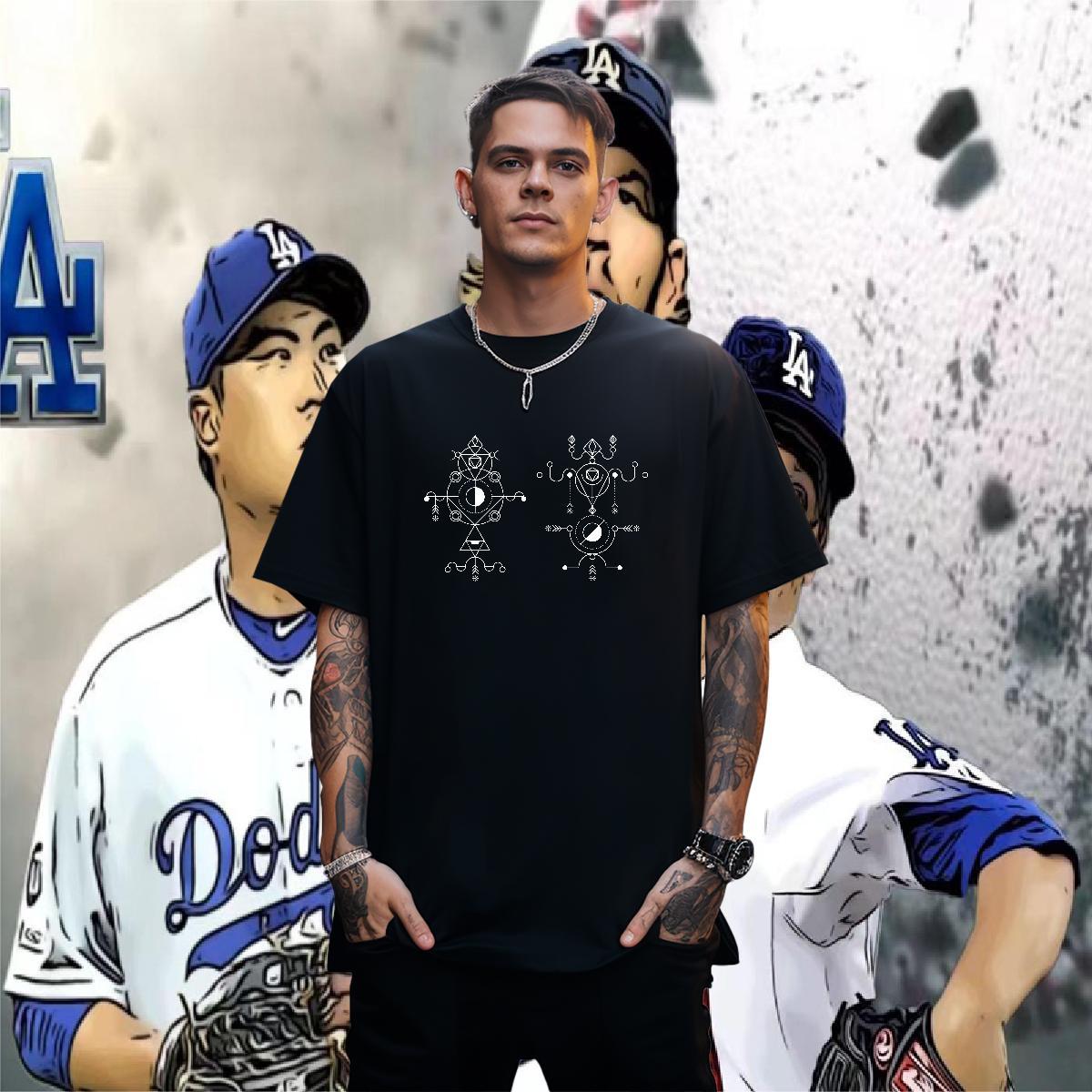 Mens T Shirts 100% Cotton 230g Lines Casual Daily Wear Breathable Short Sleeve DIY Anime Couples T Shirts Fashion Casual Loose Polos