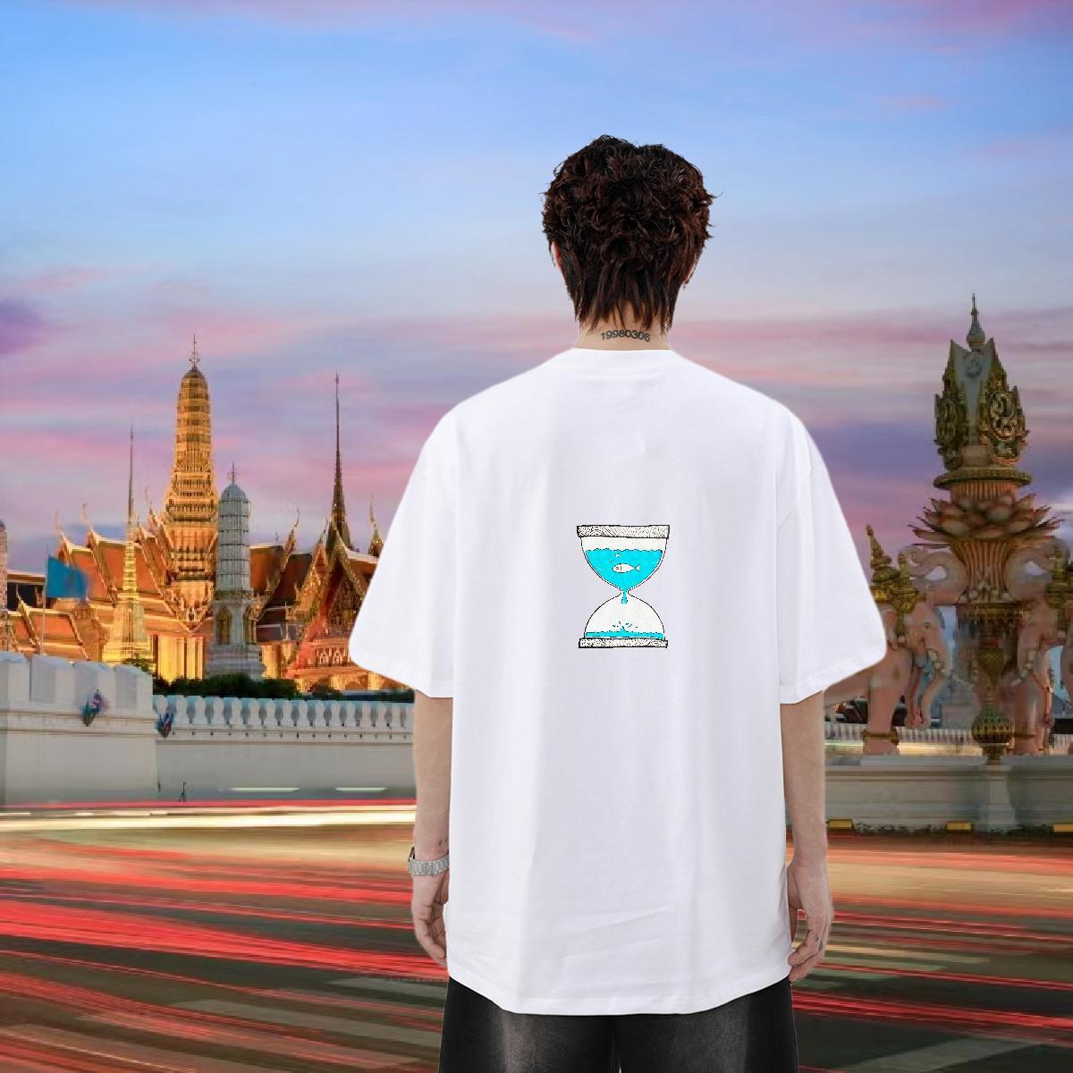 New Designer Man T Shirts 230g Pure Cotton fish Spring Summer Polos Breathable Soft Tshirts Custom Printed