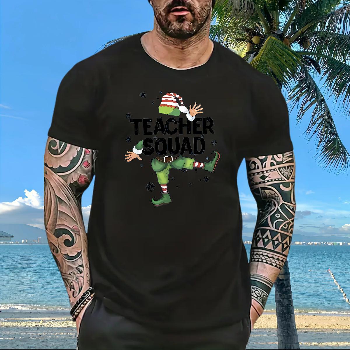 Classic Casual T-Shirts for Men 230g Cotton Christmas Casual Beach Tees Shirts Short Sleeve O-Neck Free Shipping Men Clothes T-Shirt Oversized 4XL