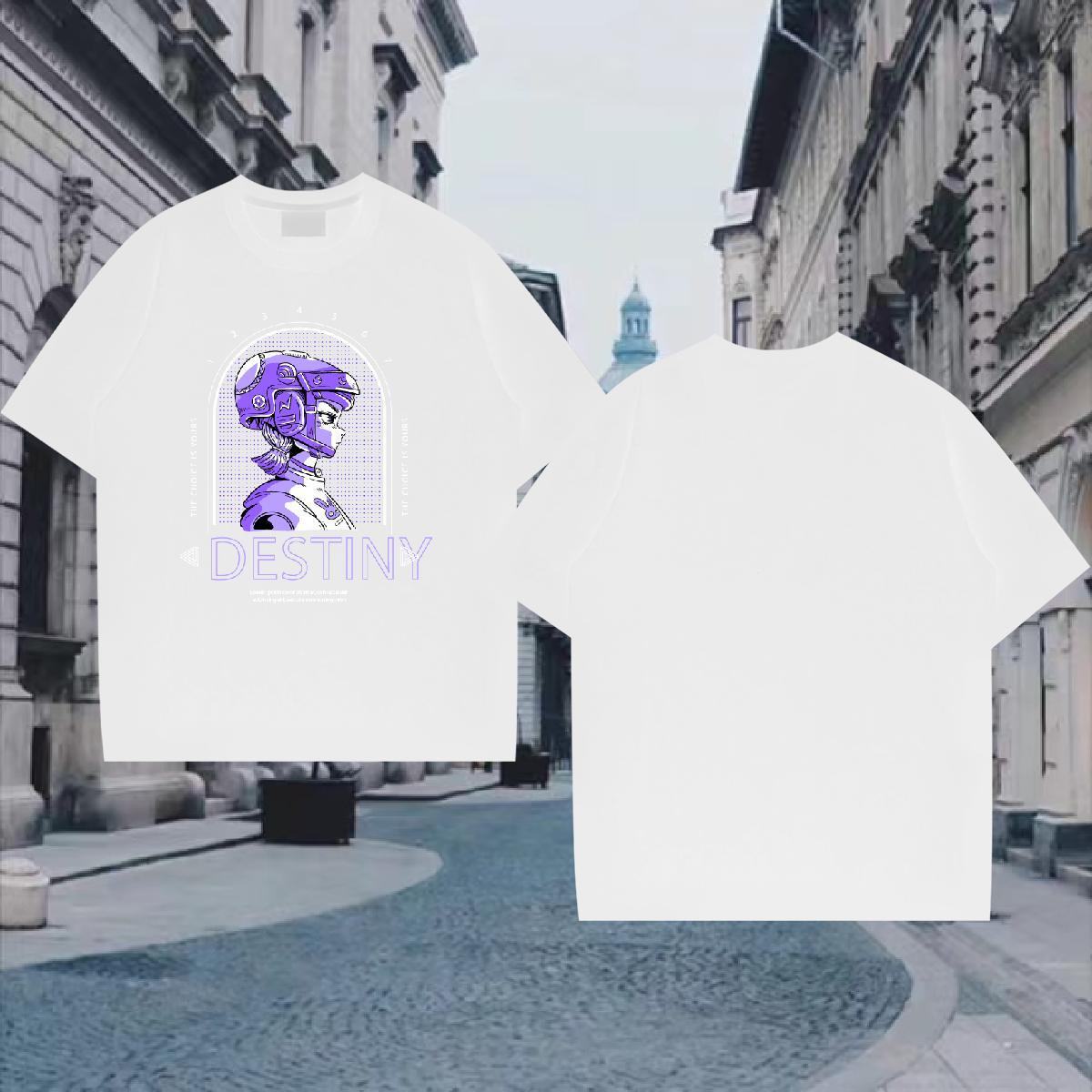 Mens T Shirts 230g Pure Cotton portrait Sports Casual Breathable Floral Print Men Tops Tees New Classic Tshirts