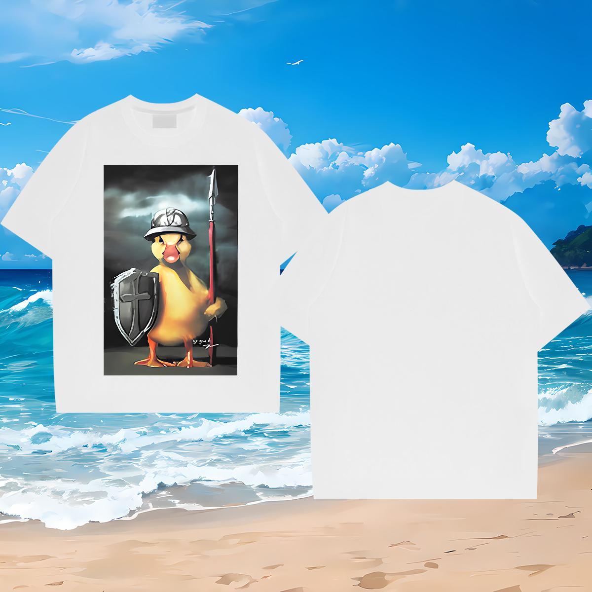 New Arrival T-Shirts 230g 100% Cotton duck Street Tee Shirt O Neck Short Sleeves Comfortable Men Tees Custom Anime