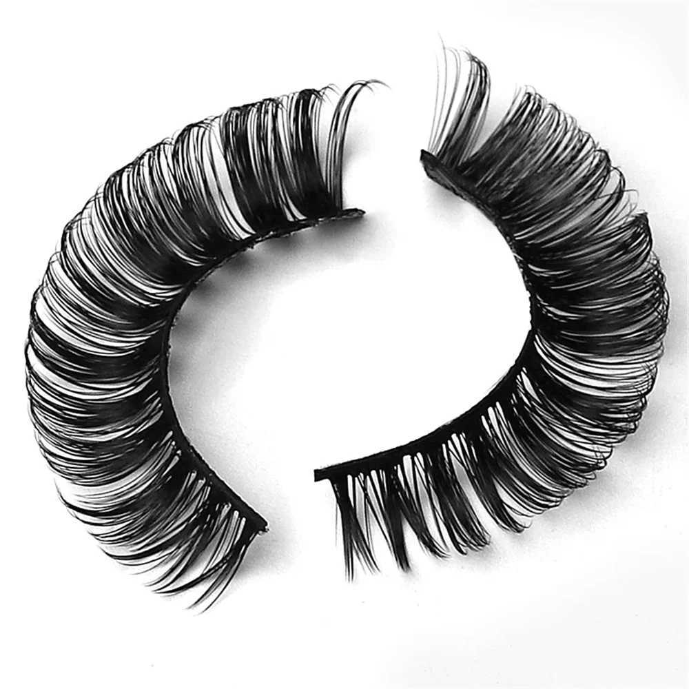 10 pairs of Russian striped eyelashes DD curly false eyelashes fluffy Wispy faux mink bag W240803
