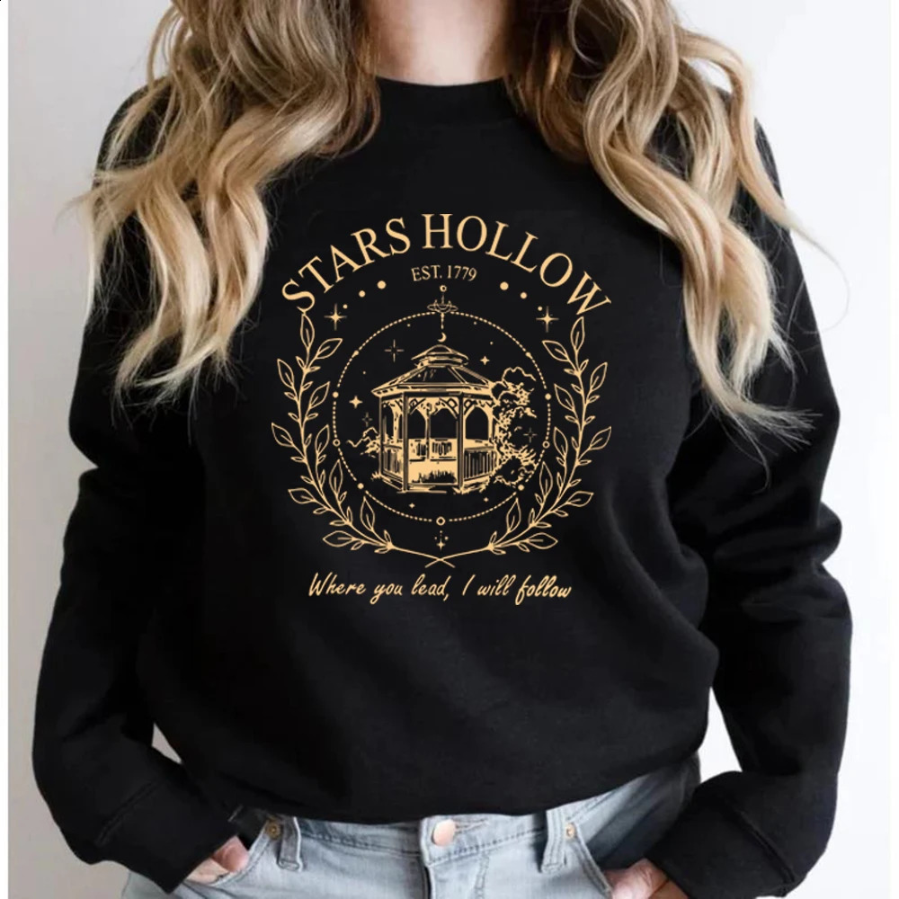 Vintage Stars Hallow Sweatshirt Lukes Diner Sweater Women Long Sleeve Sweatshirts Gilmore Girl Merch Pullover Women Clothes 240805