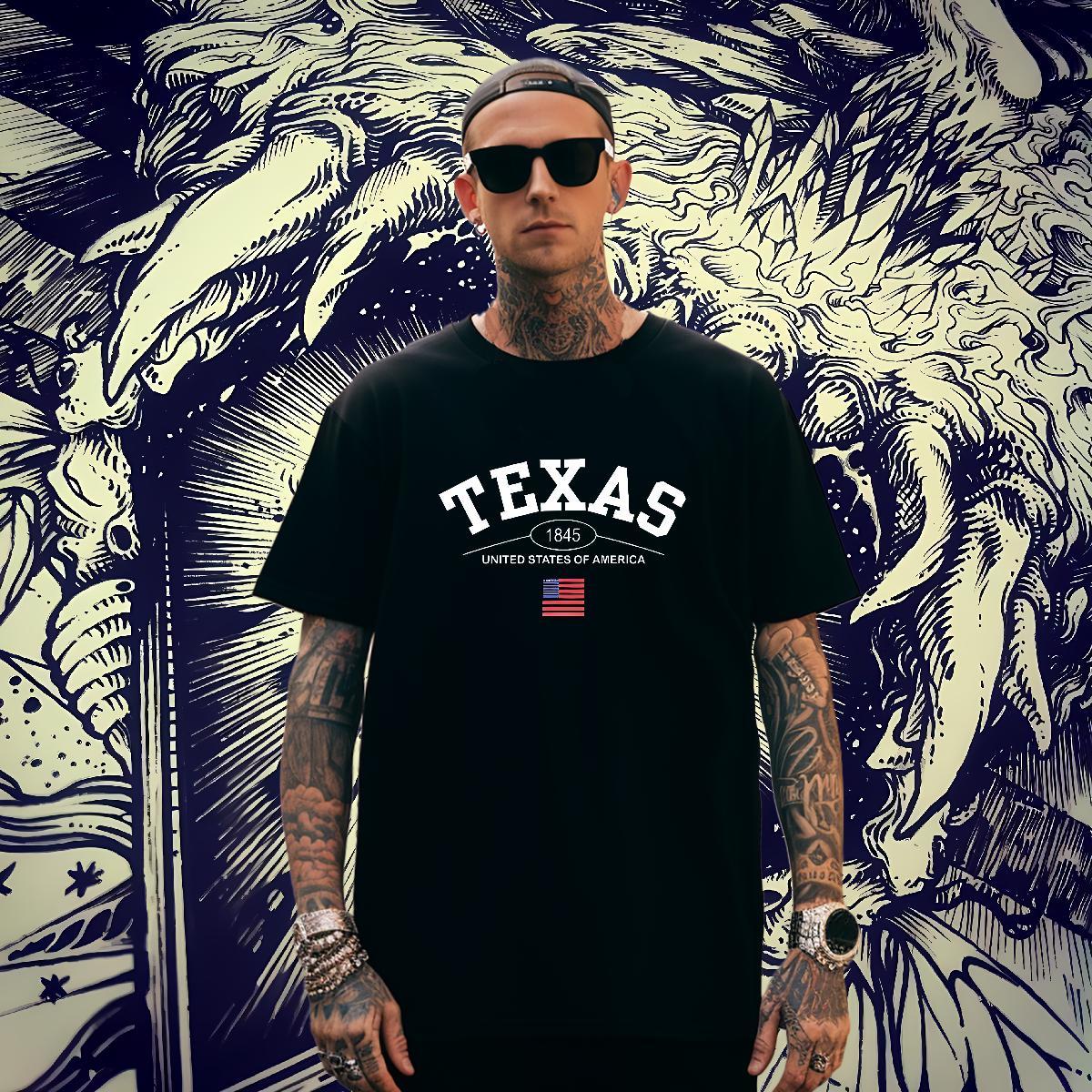 High Quality Men Tees 230g Pure Cotton Sport letter Black Oversized Breathable Crew Neck Customized T Shirt For Man Clothes