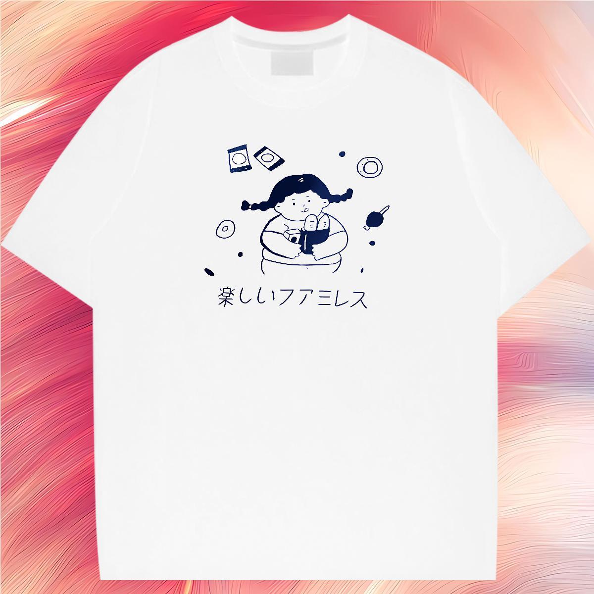 Man T Shirts 230g Pure Cotton painting Street Crew Neck Cartoon Print Men Clothes T-Shirt Fashion Designer Loose Wear