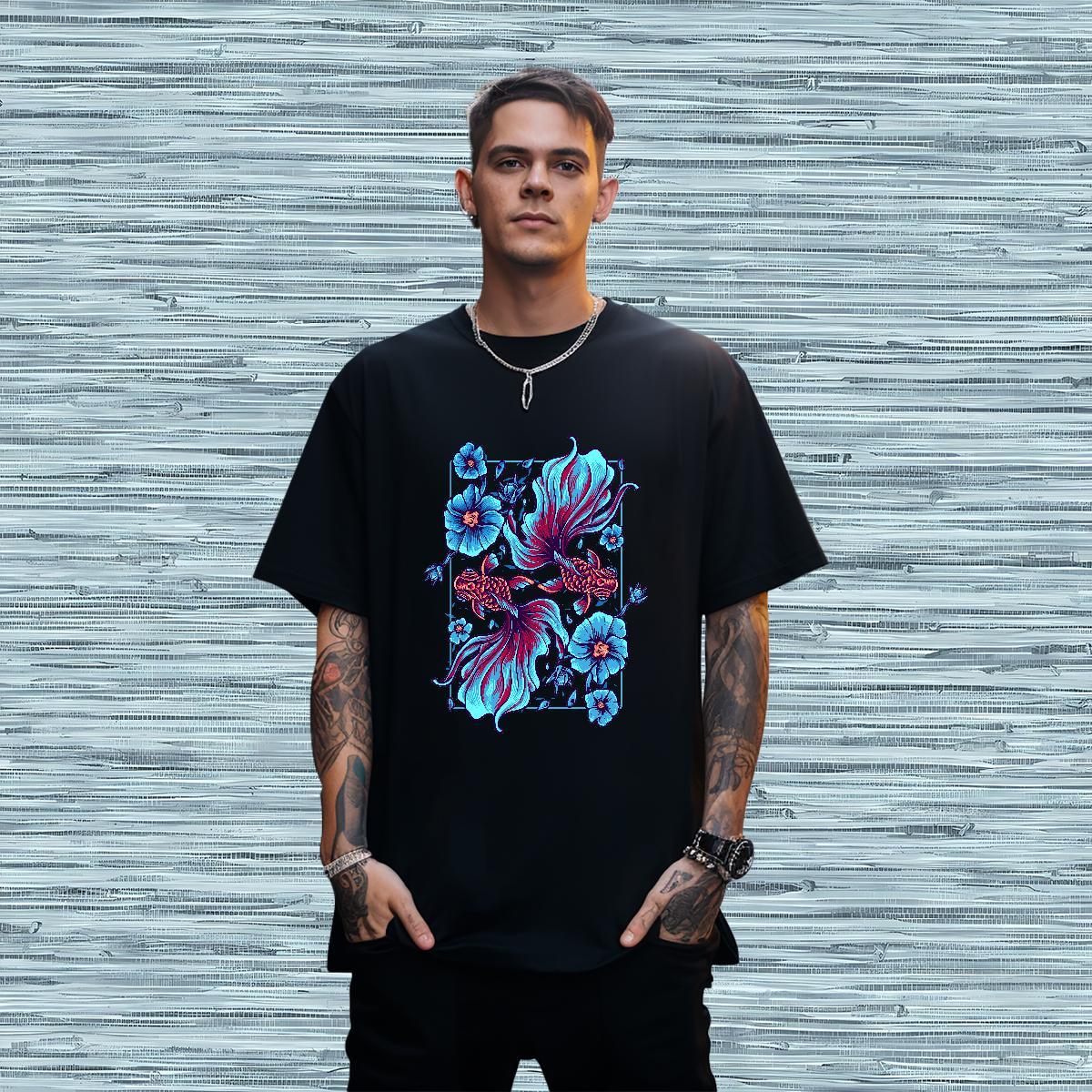 Man T Shirts 100% Cotton 230g Anime Printing Street O Neck Short Sleeves Custom Print Oversized Tshirt for Man Woman Stylist Unisex Top Tees