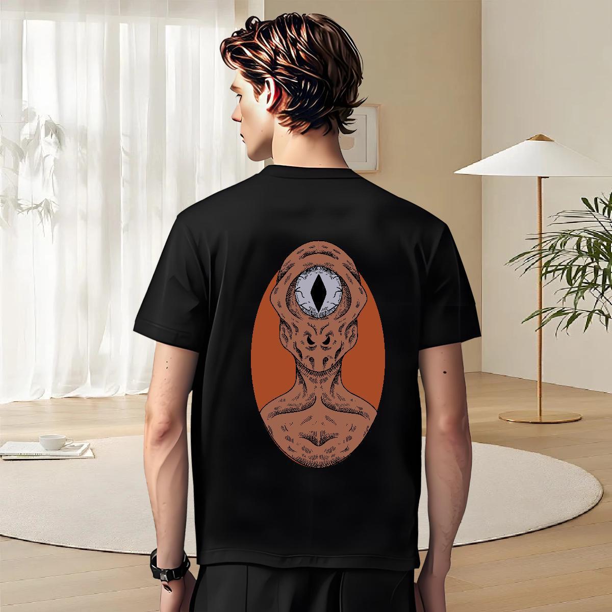 Cool Design Men Clothes T-Shirt 100% Cotton 230g Beach ET Custom Big Size Short Sleeve O-Neck Fashion Casual T shirt Tees