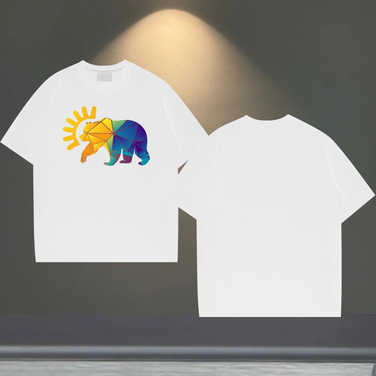 Factory Direct Mens T Shirts 230g Pure Cotton Elephant Street wear Hip Hop Polos Crew Neck Cool Men Tees Custom Print Oversized