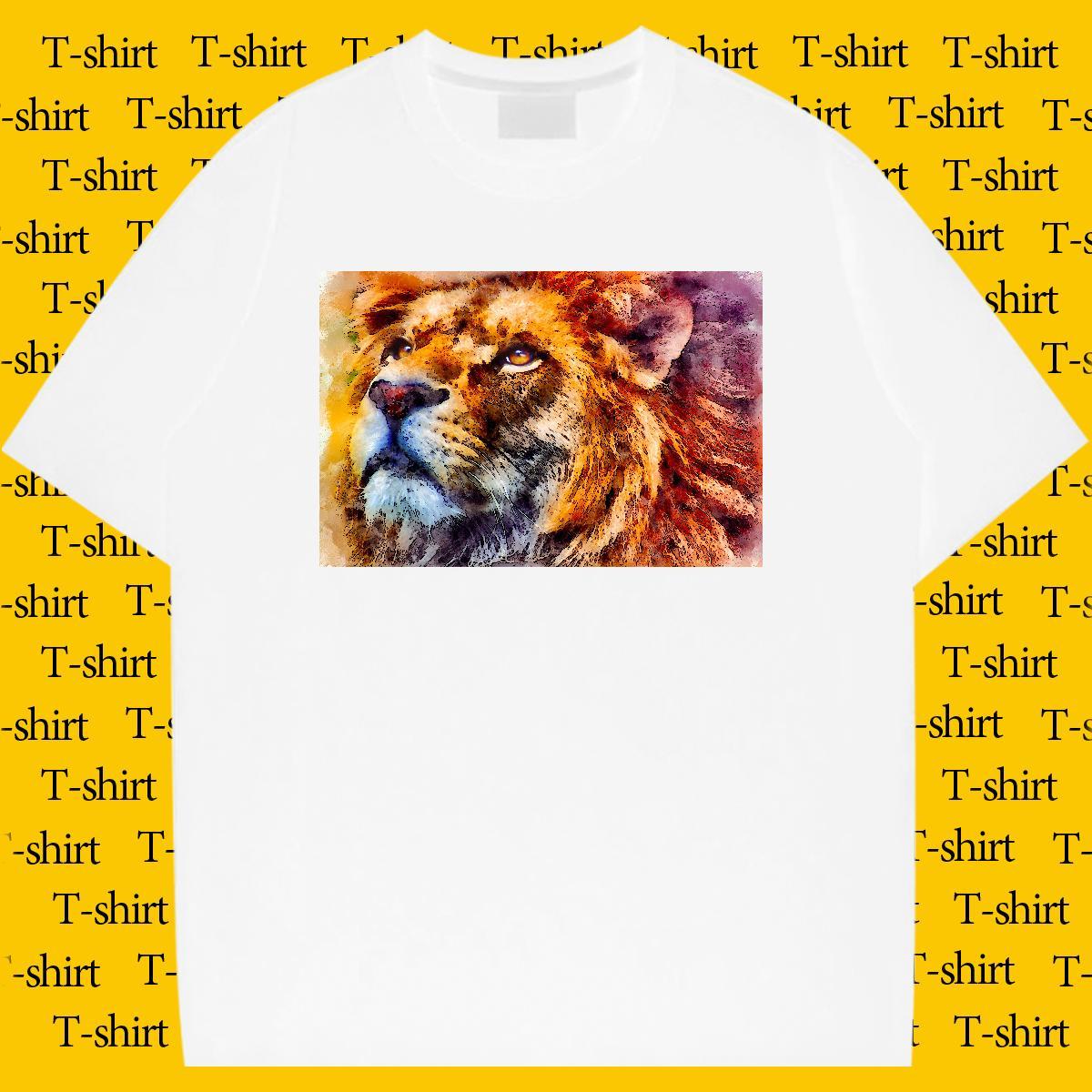 Designer T-Shirts for Men 230g Cotton tiger Home Outdoor Tshirts Crew Neck Wholesale Mens Tshirts DIY Logo Oversized