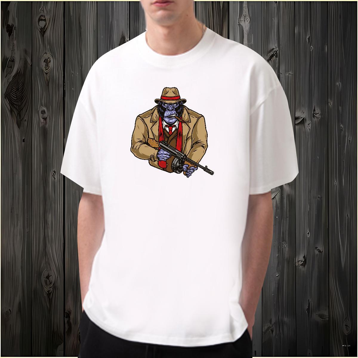 Men T Shirts 230g Cotton Street Crew Neck Breathable Custom Print Plus Size Men Tees 2024 Summer High Quality Tops Tees