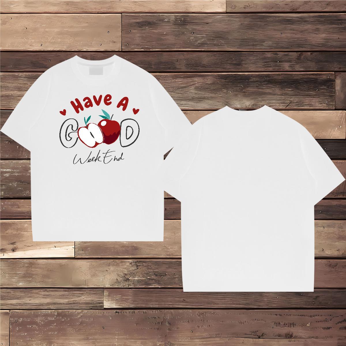 DIY T-Shirts 100% Cotton 230g flower Daily Wear Tees Breathable Short Sleeve High Quality Men Tees Floral Print