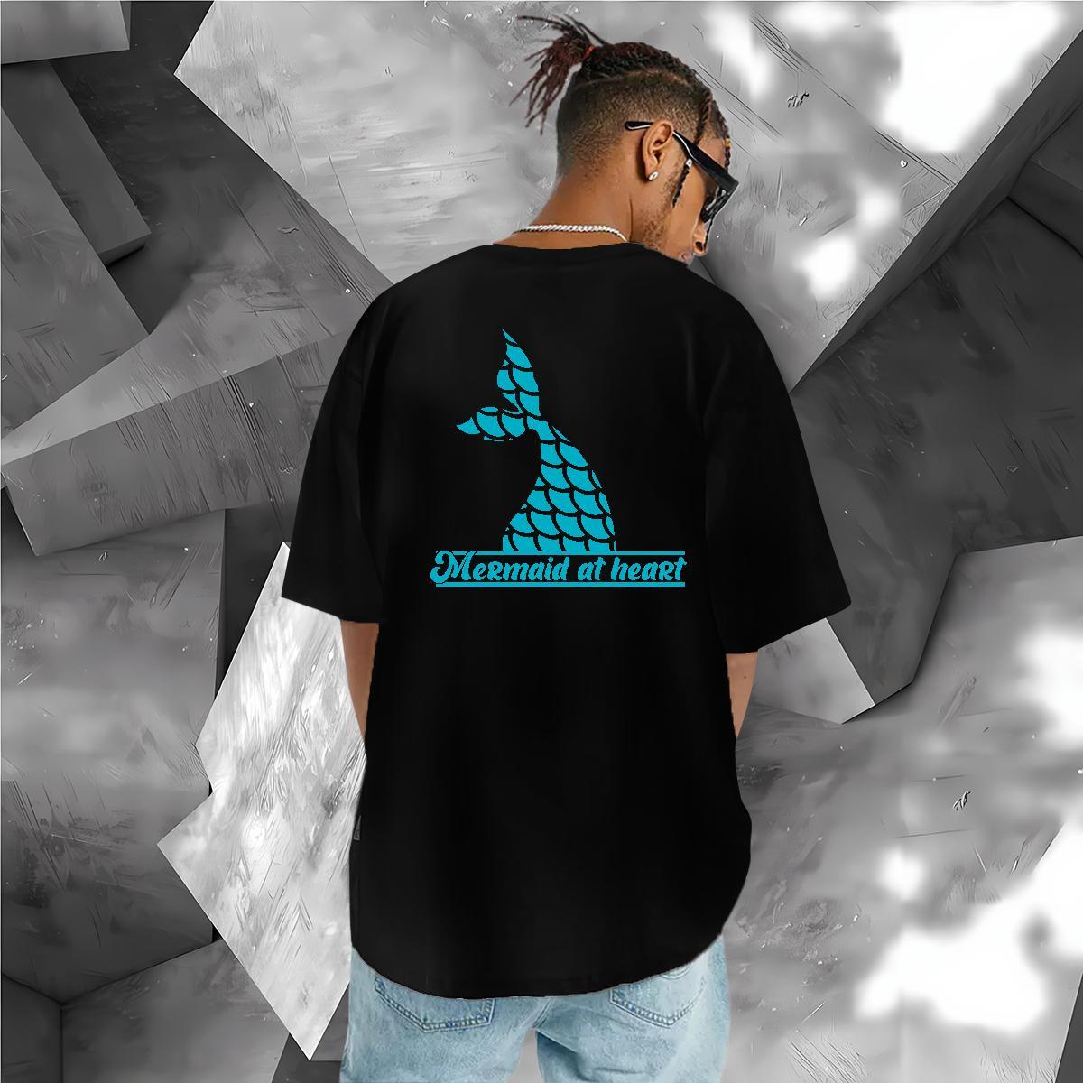 Designer Fashion T Shirt For Man 230g 100% Cotton Fishtail Street Wear Tops Breathable Crew Neck Brand Mens Tshirts Custom Cartoon