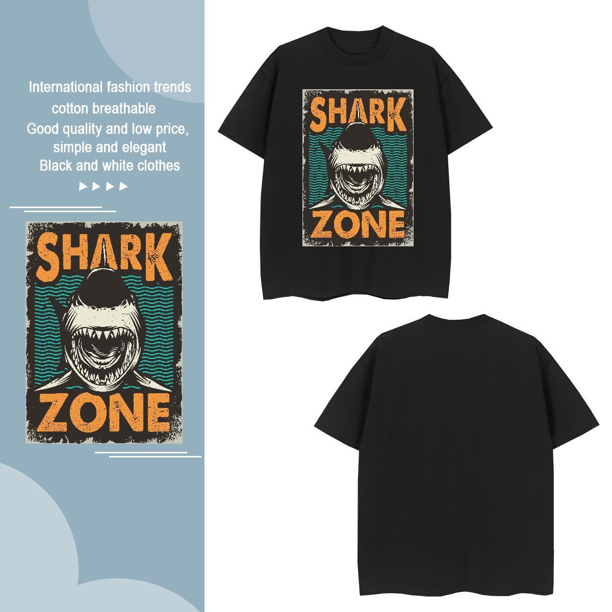 Designer Mens Tshirts 230g Pure Cotton fish T-Shirts for Men Street Wear Breathable Crew Neck Custom Anime Customized Tees Shirts