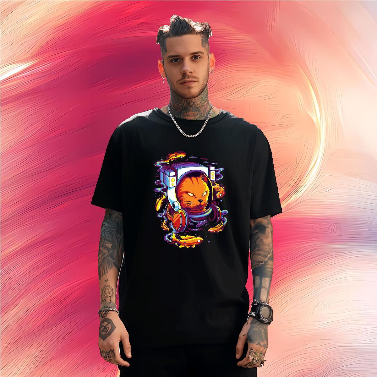 Man T Shirts 230g Pure Cotton cute Hip Hop Street Breathable Short Sleeve Floral Print Men Tshirts Free Shipping Unisex Top Tees