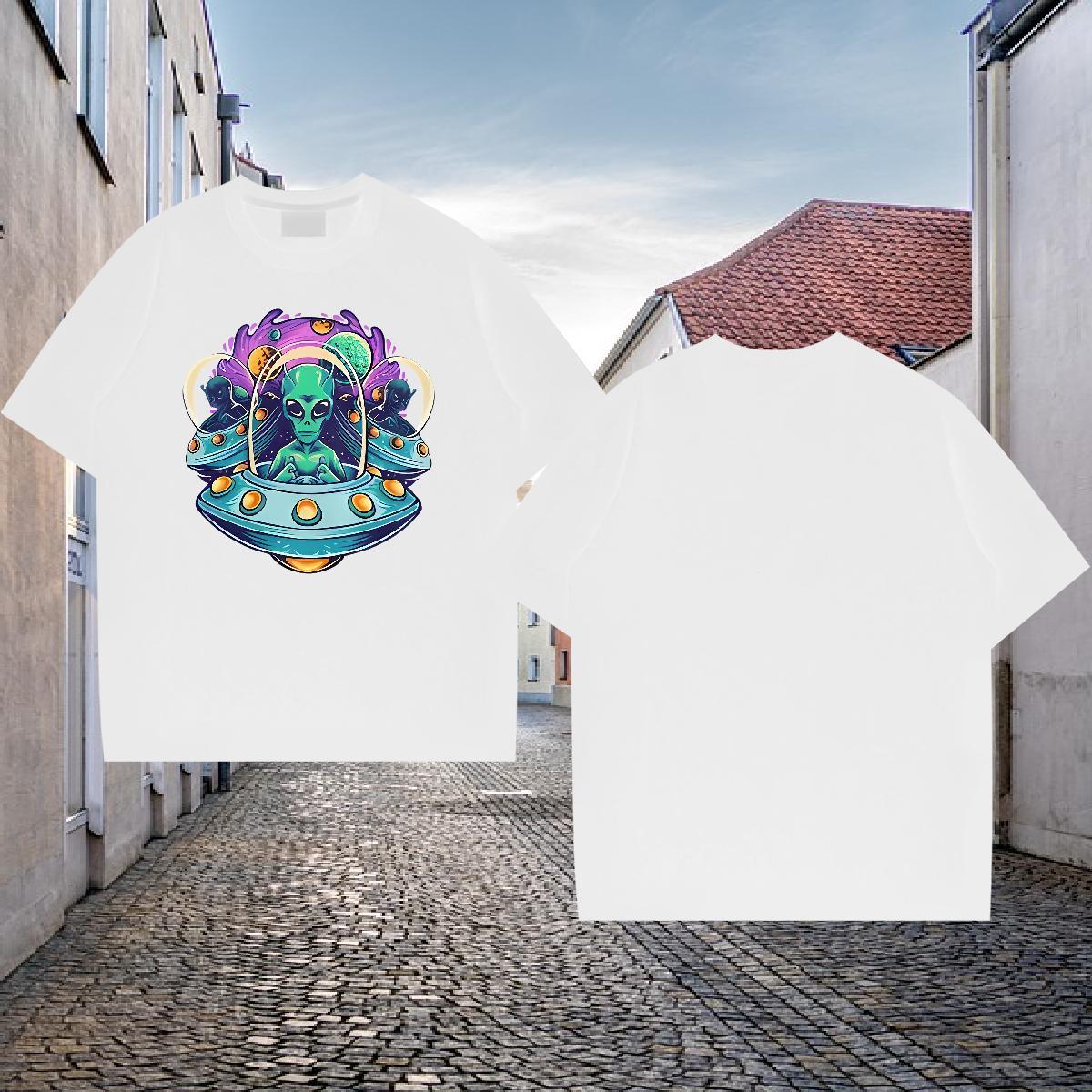 Stylist T-Shirts 230g Cotton halloween Spring Summer Tops Tees Breathable Short Sleeve Cool Mens Tshirts White Plus Size