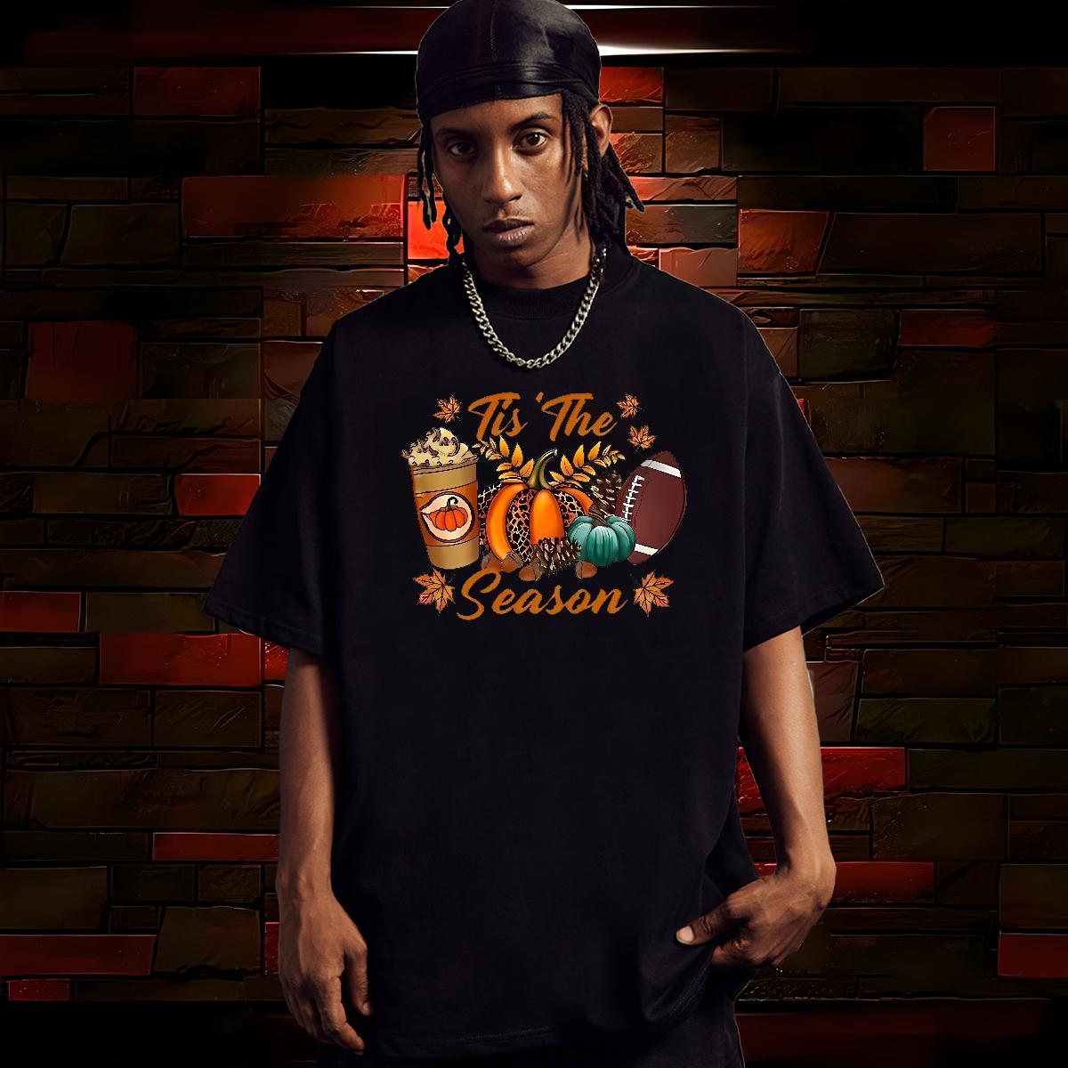 Men T Shirts 230g Pure Cotton pumpkin Summer Casual Breathable Short Sleeve Cartoon Printing L-4XL Men Clothes T-Shirt Fashion Design Popular Tee Shir