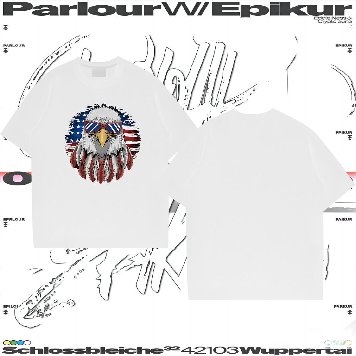 DIY Mens T Shirts 230g 100% Cotton eagle Street Wear Tees Shirts Breathable Soft Designer Men Tshirts Custom Print Oversized