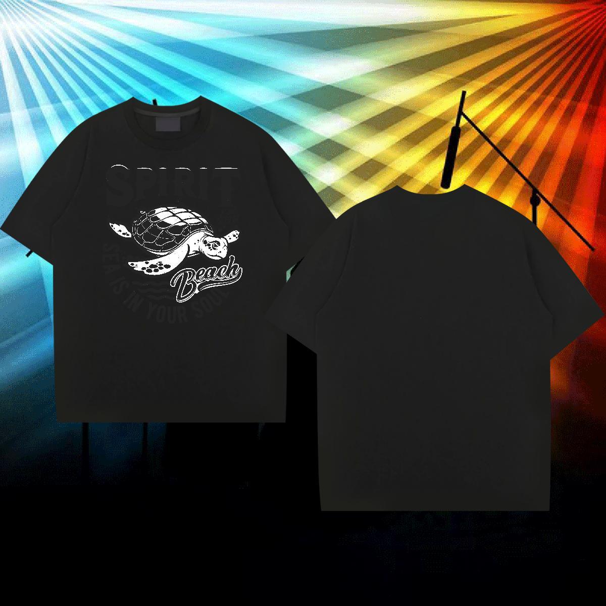 Fashion Casual T shirt 230g Cotton Daily Outfit Clothes Breathable Short Sleeve Cool Design Men Clothes T-Shirt Custom Anime