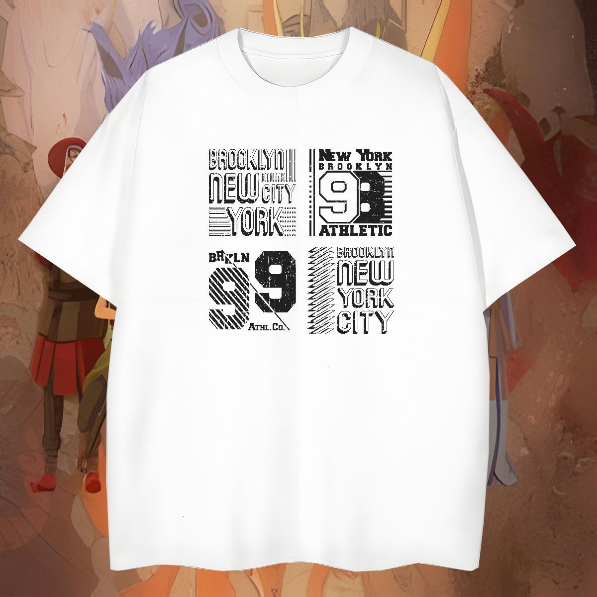 Popular Men Tees 100% Cotton 230g Street wear Hip Hop letter Cartoon Printing L-4XL Pure Cotton DIY Customized T Shirts Men Top Tees