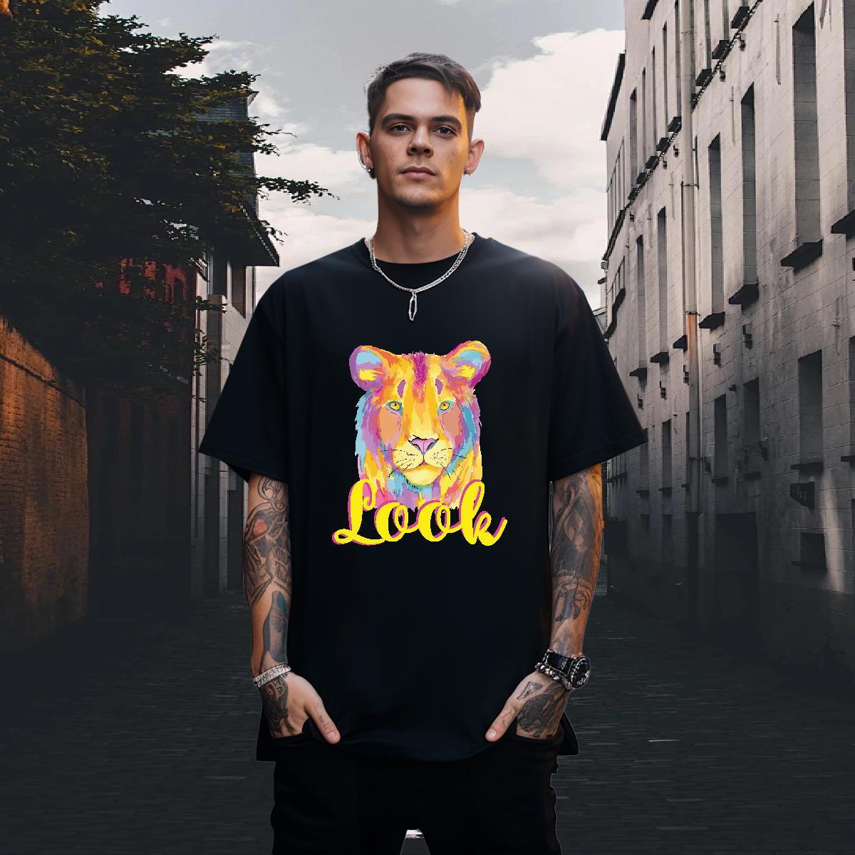 Classic T-Shirts for Men 230g Pure Cotton Daily Wear Tops Shirt Breathable Crew Neck Comfortable Men Clothes T-Shirt DIY Printed