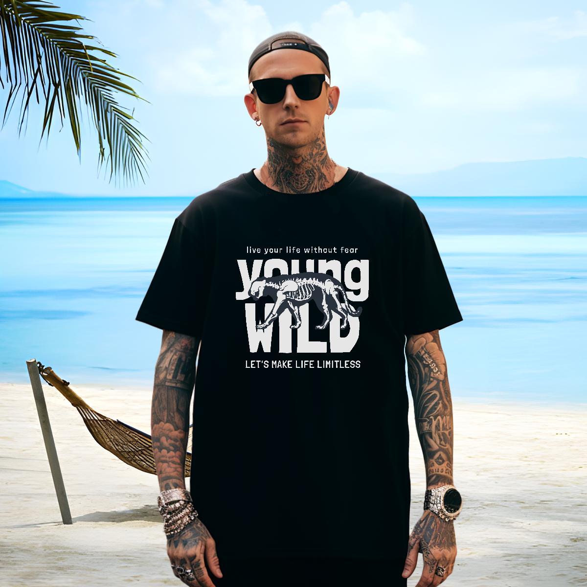 Designer Men Tops Tees 230g 100% Cotton T-Shirts Beach Breathable Short Sleeve Asian Size New Designer Tees Shirts