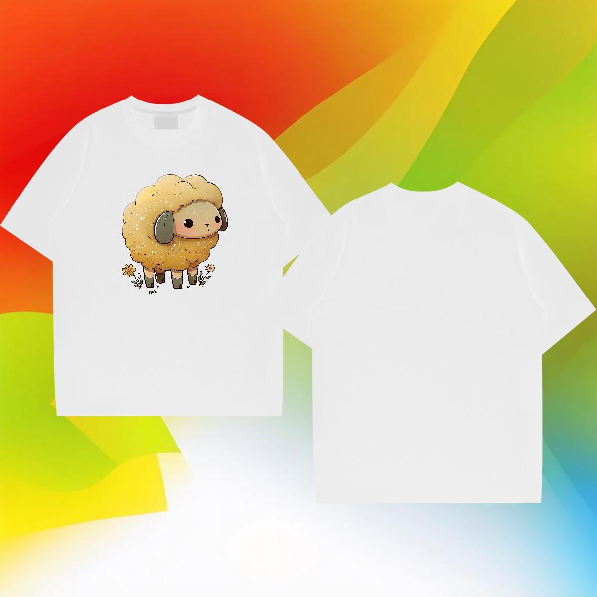 Wholesale Mens Tshirts 230g 100% Cotton Casual Plus Size Cartoon Breathable Short Sleeve Classic T-Shirts Tee Shirt