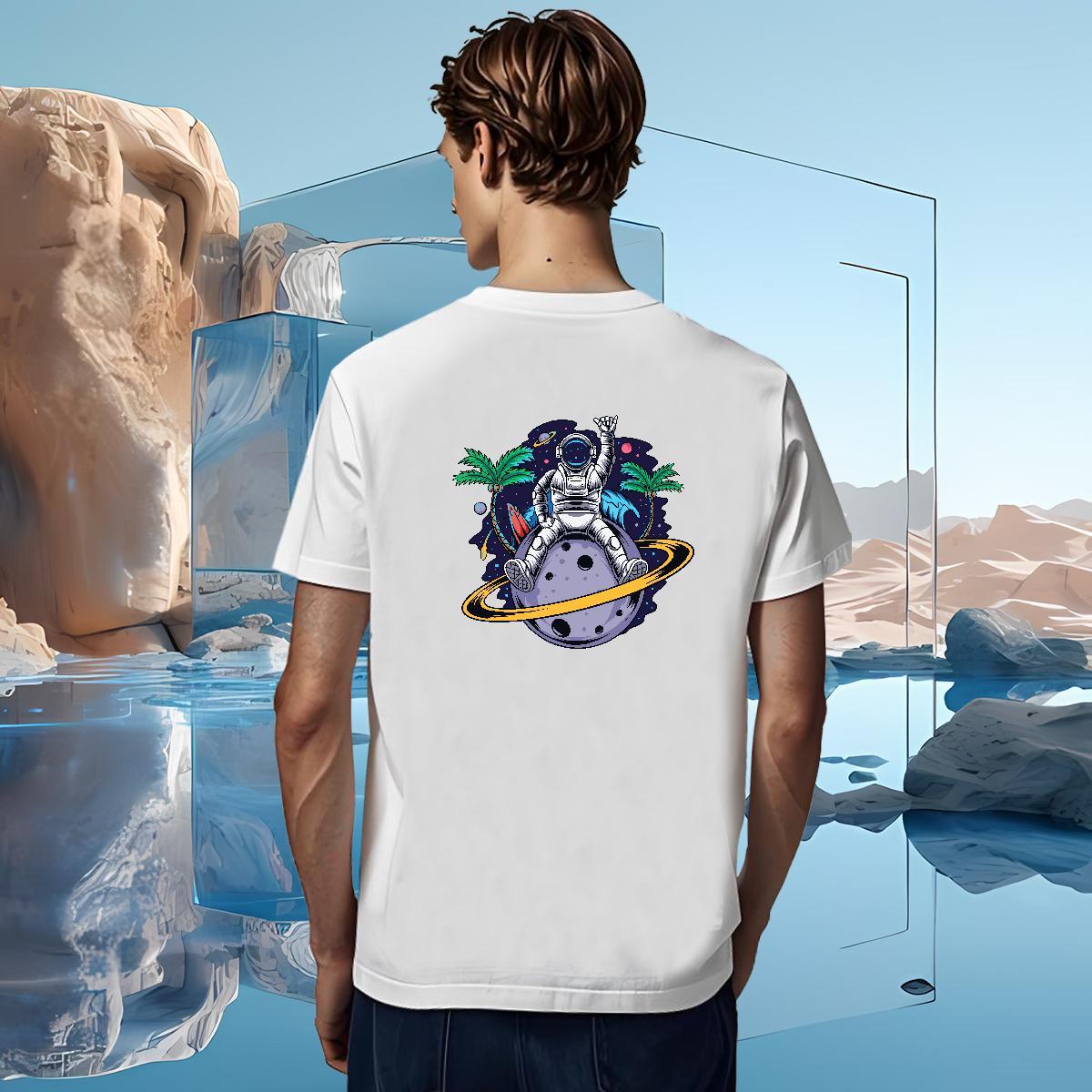 Mens T Shirts 230g 100% Cotton universe Sports Casual Breathable Crew Neck Oversized 4XL Tshirts Designer Free Shipping Top Tees