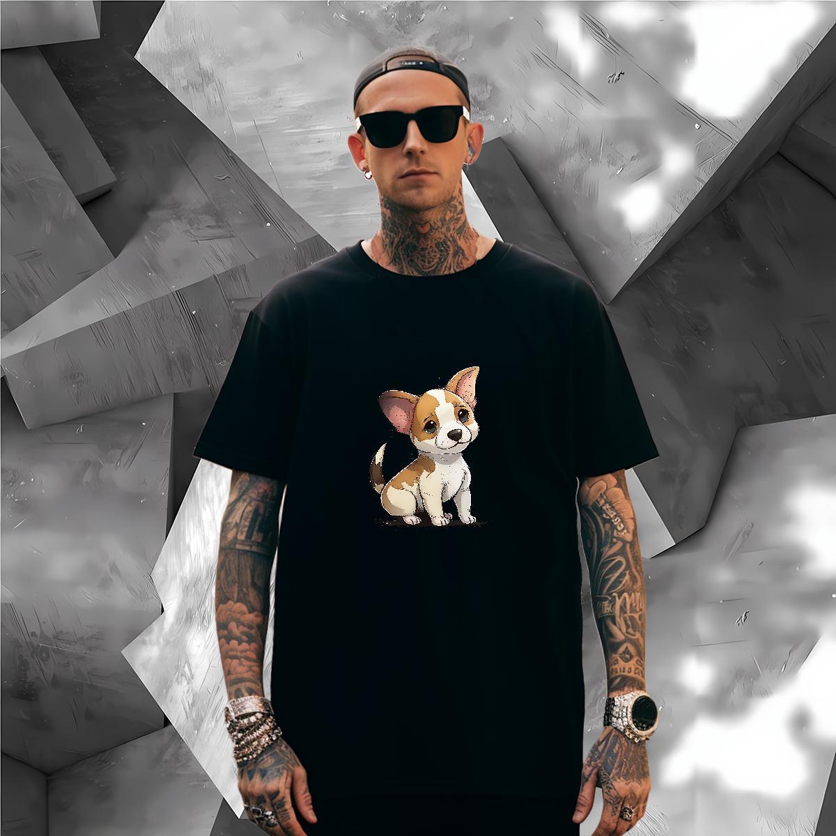 T-Shirts for Men 230g 100% Cotton Daily Outfit Breathable Crew Neck Graphic Men Tshirts Classic Cool Design Tops Tees