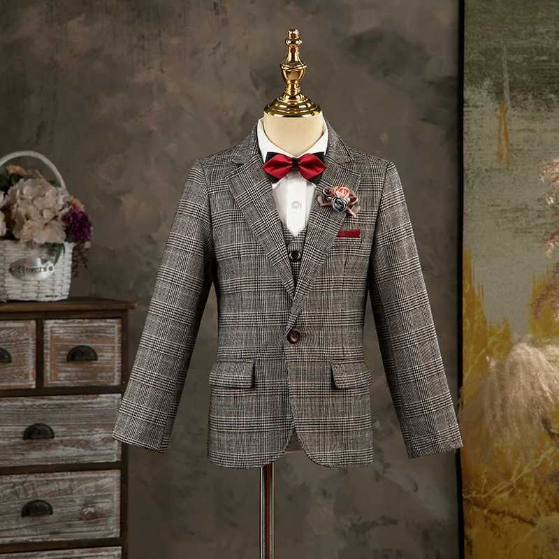 Suits Children 2 Year Birthday Party Wedding Wear Suit For Boys Gentleman Kids Violin Dance Show Set Child Performence Tuxedo Dress