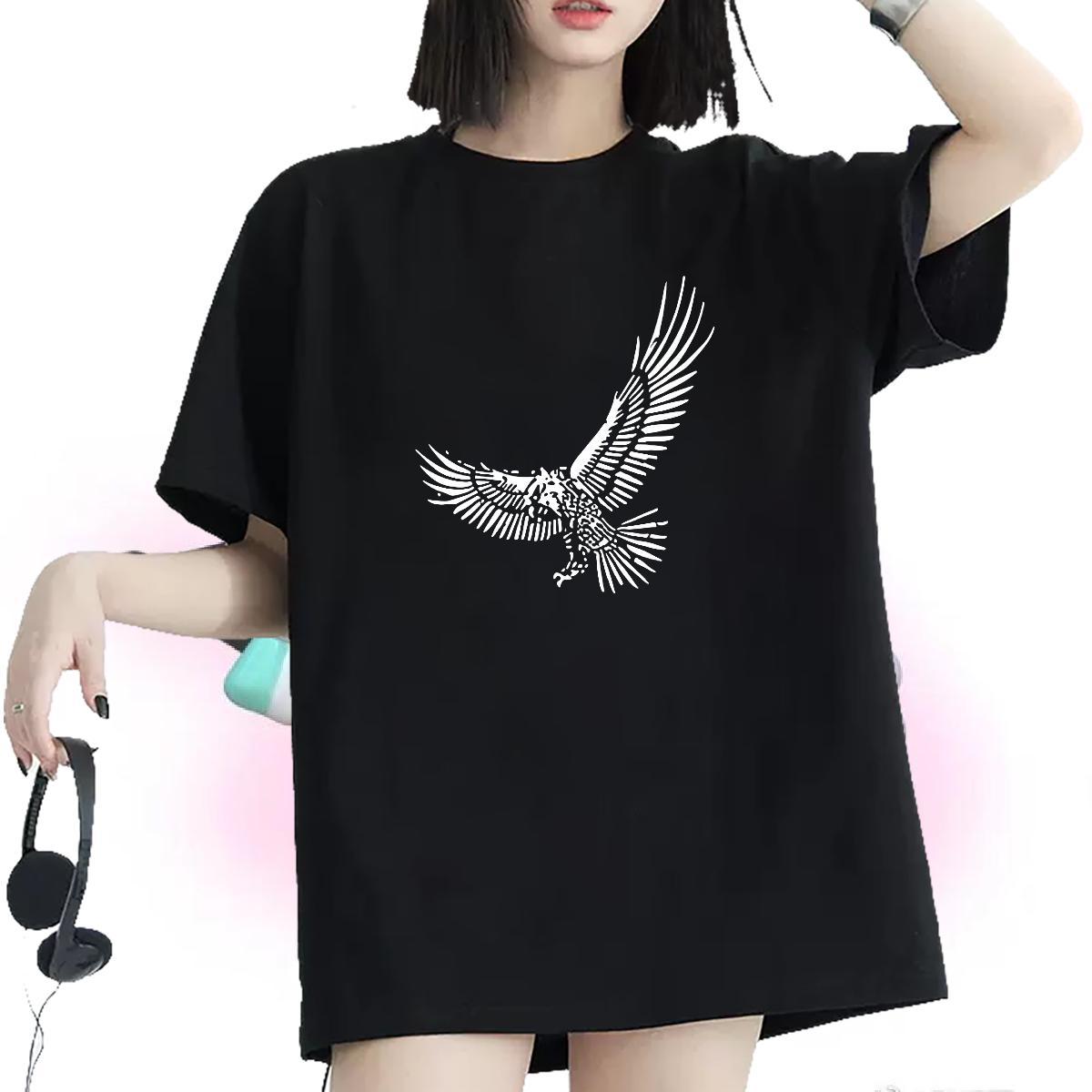 Designer T Shirt For Woman Breathable Crew Neck Unisex Tshirts Skull eagle Outdoor 230g 100% Cotton Classic Tops