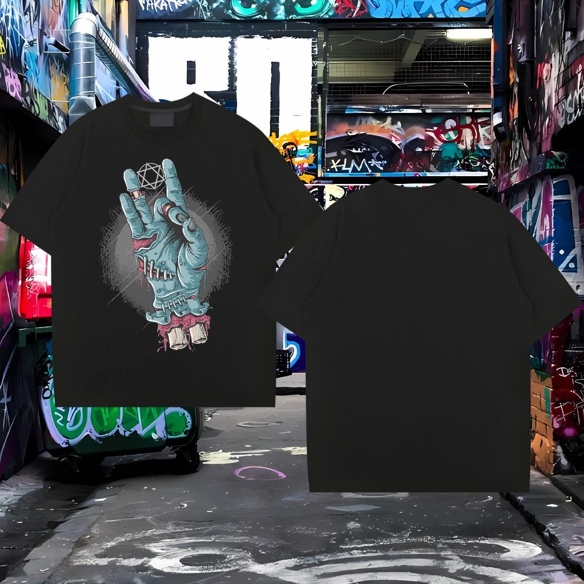 Fashion Design Mens T Shirts 230g Cotton Halloween Home Outdoor Tees Shirts Pure Cotton Designer Men Clothes T-Shirt Custom Print Plus Size