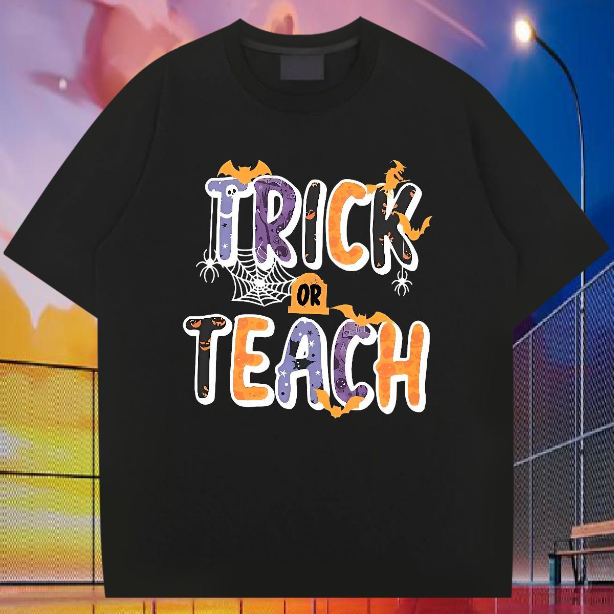 2024 T-Shirts 100% Cotton 230g spider web Sports Casual Tshirts Breathable Short Sleeve Comfortable Men Tees Cartoon Print