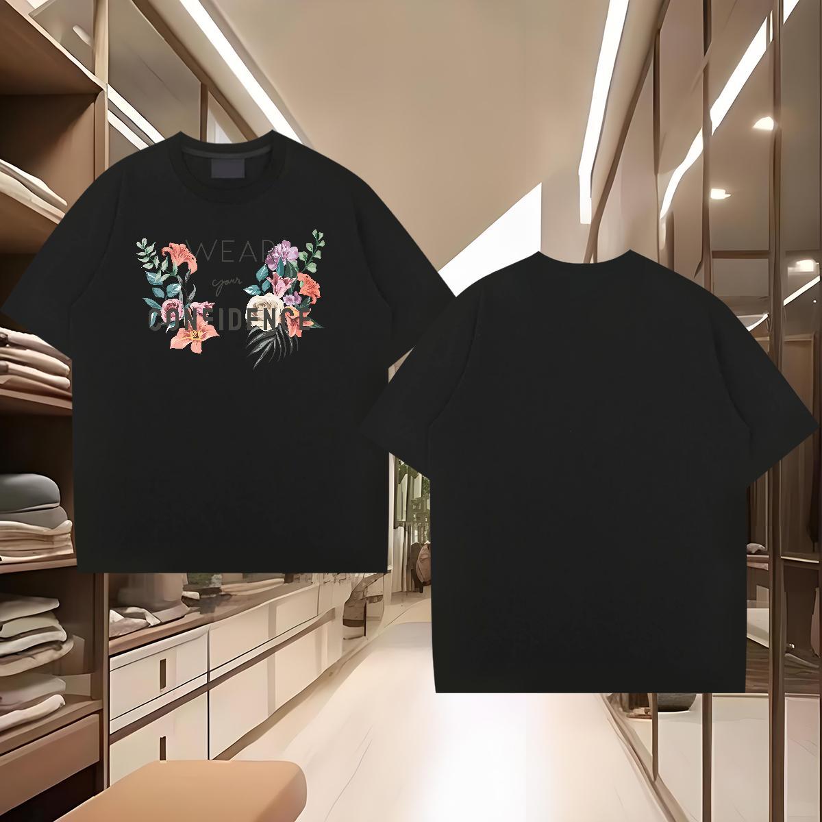 2024 Designer T-Shirts 100% Cotton 230g flower Street Casual Tee Shirt Breathable Soft High Quality Tshirt for Man Woman Anime