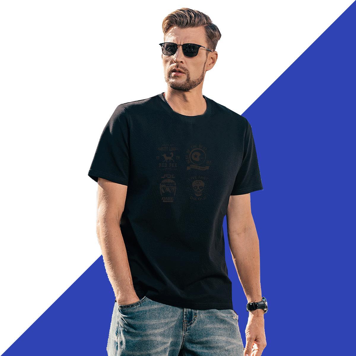 Classic Mens Tshirts 230g Cotton Outdoor letter Customized Print O Neck Short Sleeves DIY Customized Mens T Shirts Tops Tees