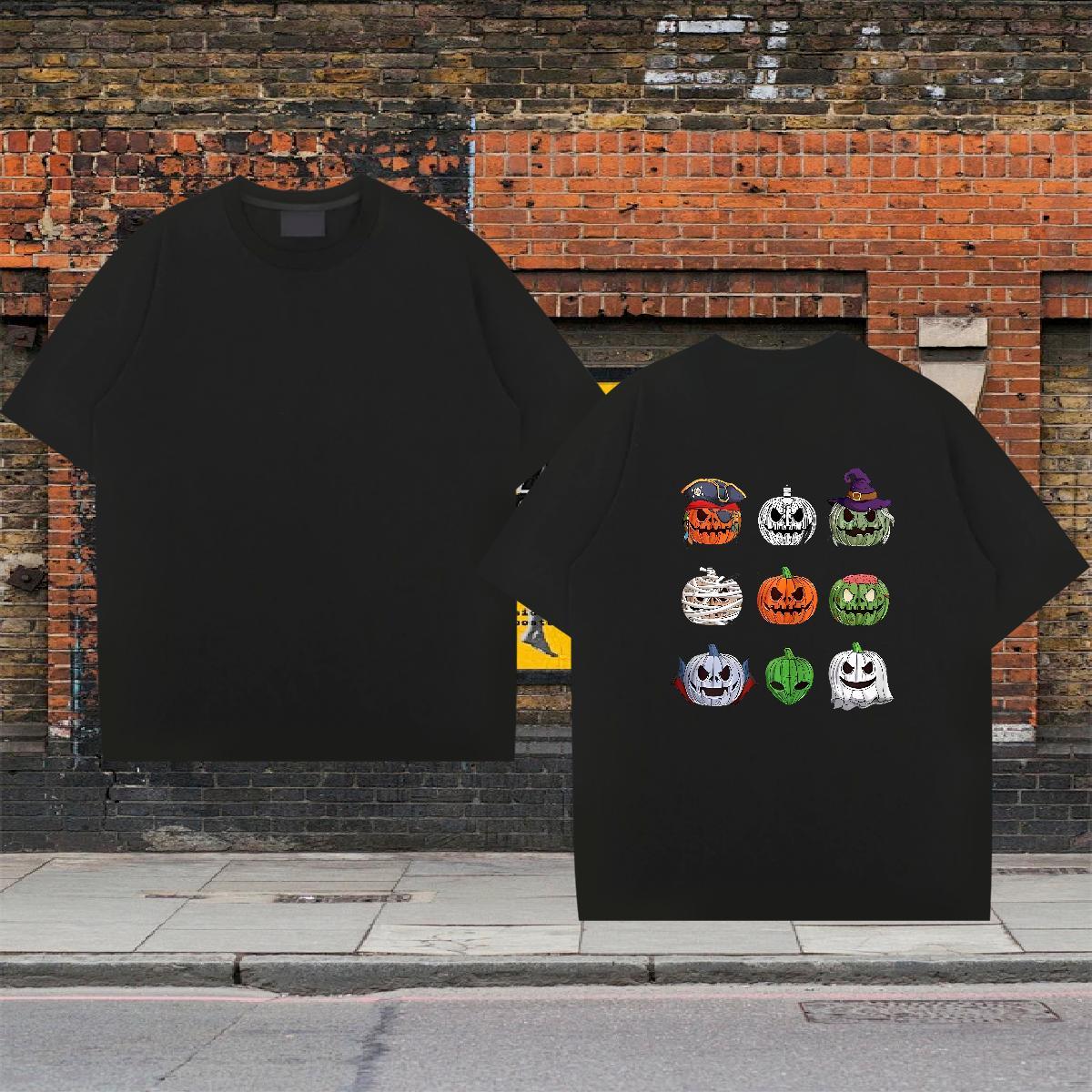 Cool Men Tops Tees 100% Cotton 230g pumpkin T Shirt For Man Casual O Neck Short Sleeves Custom Big Size Stylist Polos