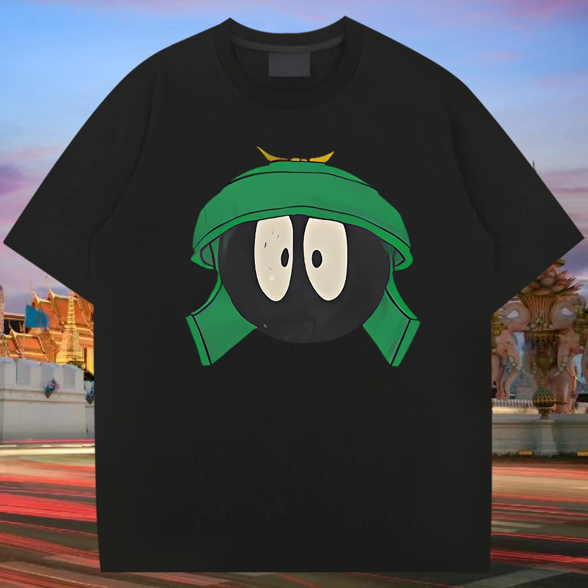 Mens T Shirts 230g Pure Cotton game Sports Casual Short Sleeve O-Neck Skull Mens Tshirts 2024 Summer Cool Tops