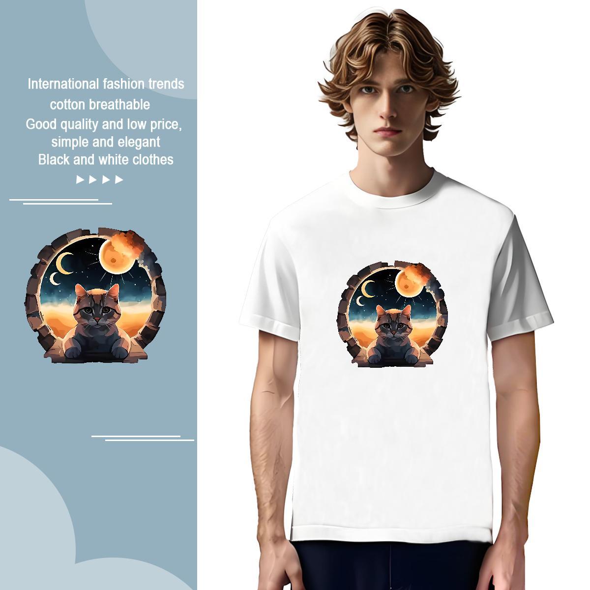 T-Shirts for Men 230g Pure Cotton Street O Neck Short Sleeves Plus Size Custom Men Tops Tees Factory Direct Cool Design Clothes