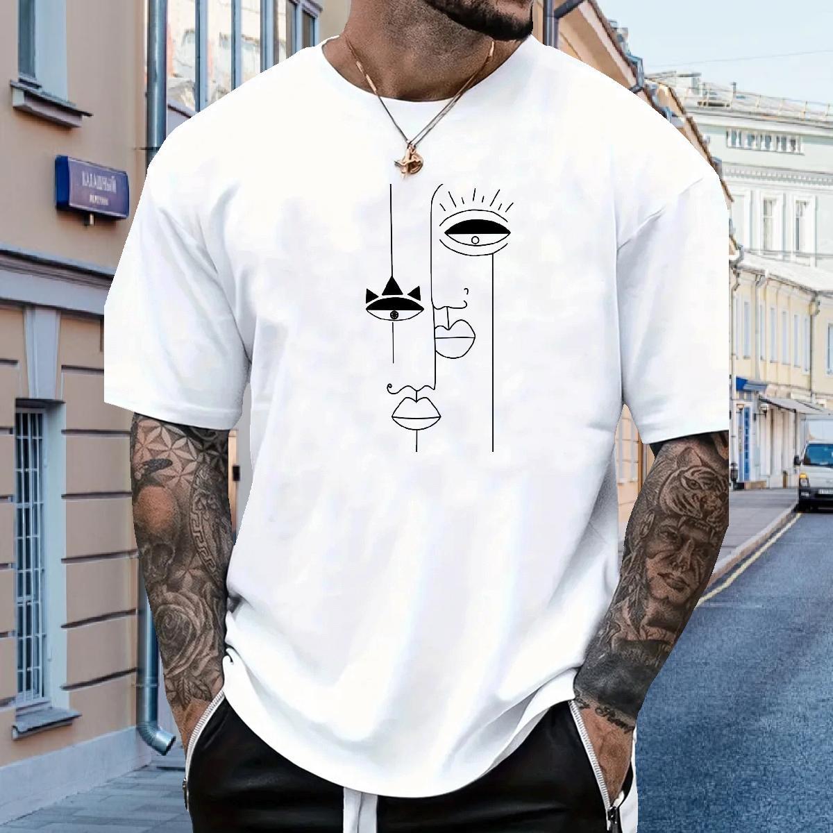 Men T Shirts 230g Cotton painting High Street Hip Hop Round Neck Short Sleeve Oversized 3XL 4XL Men Tshirts Classic Casual Designer Tops