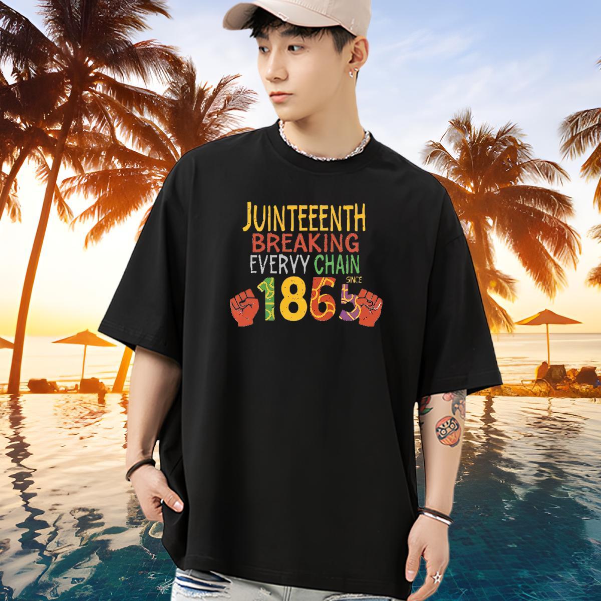 Classic Men T Shirts letter Polos 100% Cotton 230g Casual Beach Loose Asian Size Pure Cotton Men Tops Tees