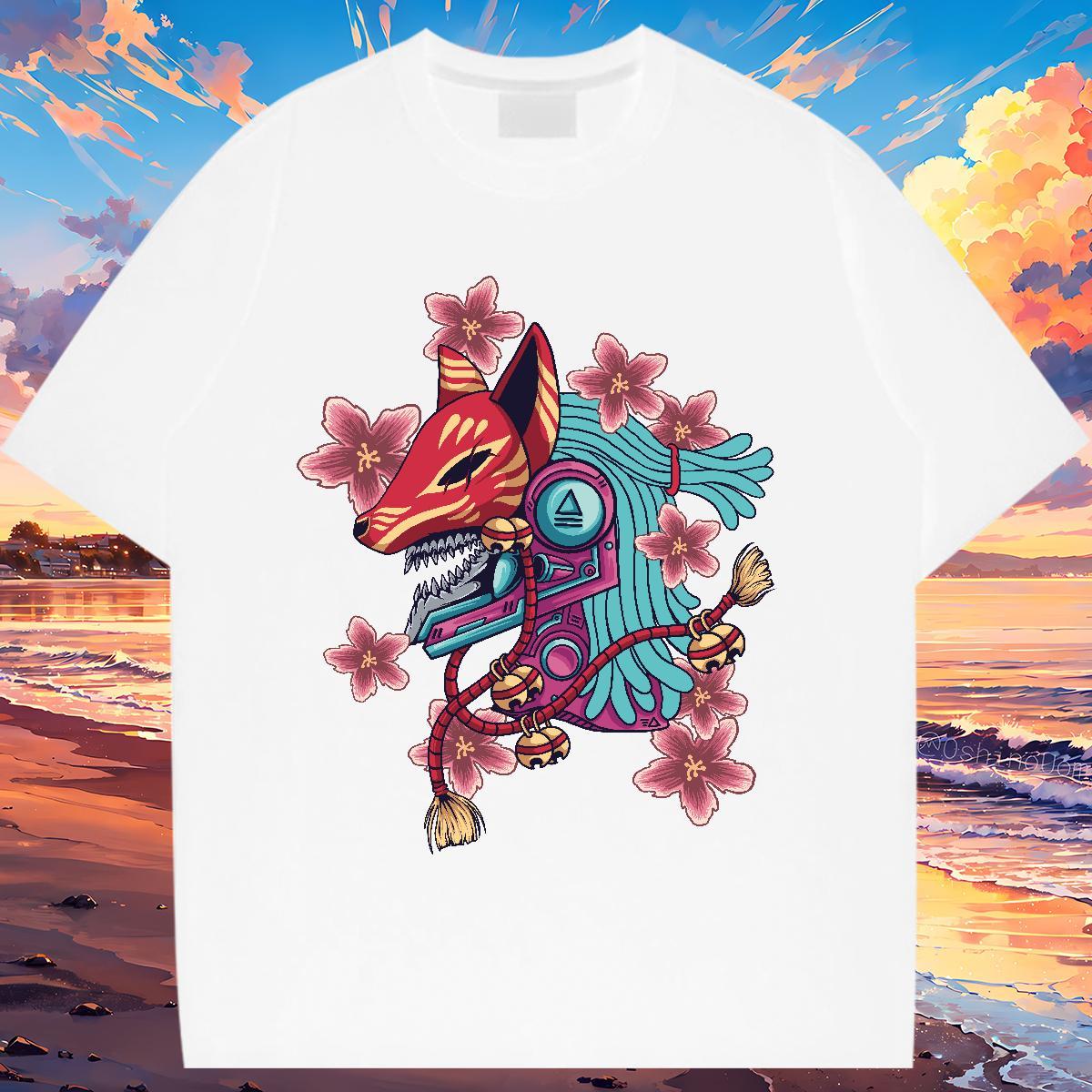 Popular Woman T Shirts Comfortable Tshirt for Man Woman Cartoon Printing L-4XL ET Outdoor 230g Pure Cotton Fashion New Tops