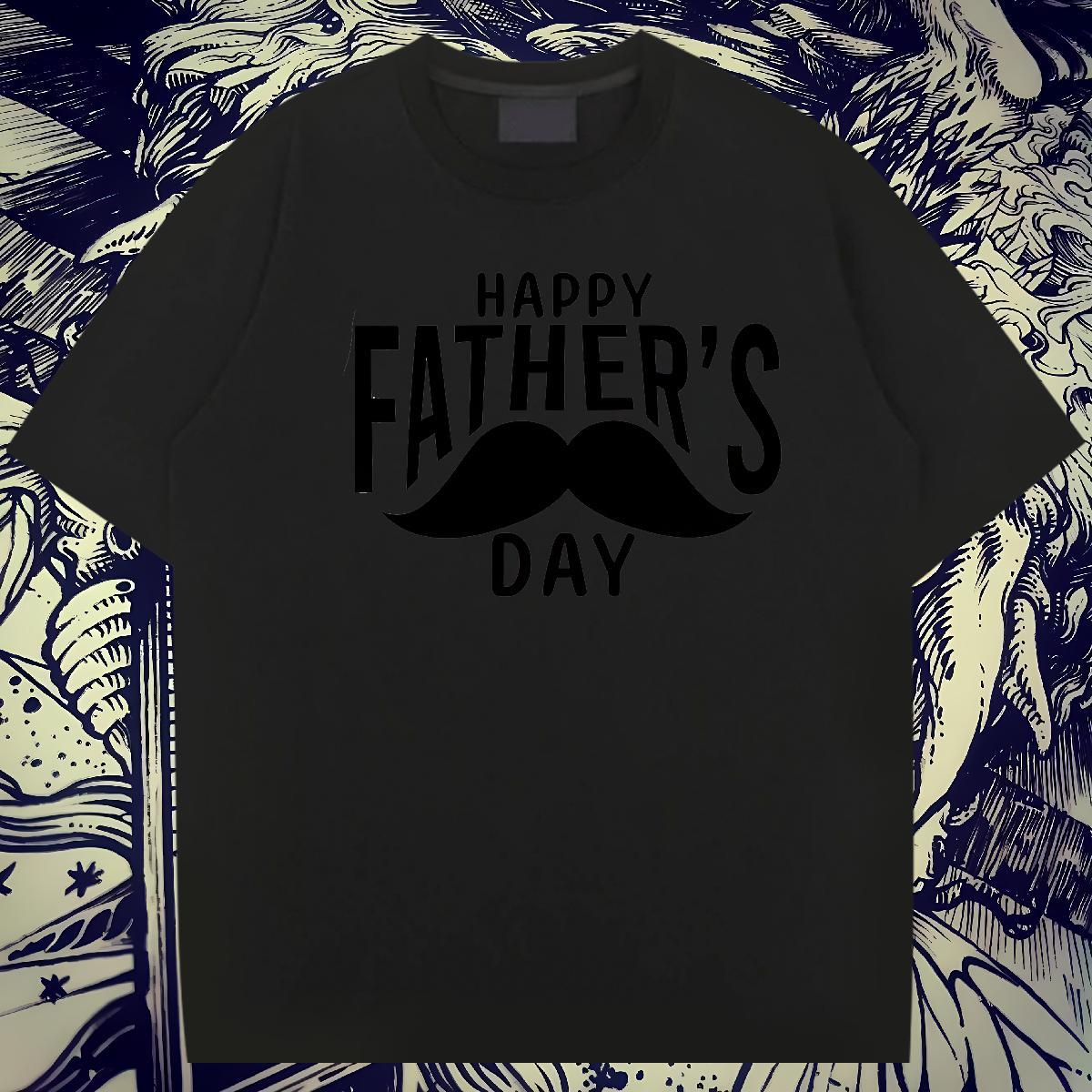 2024 Designer T-Shirts 100% Cotton 230g fathers day Daily Wear Tshirts O Neck Short Sleeves Loose Men Tshirts Oversized