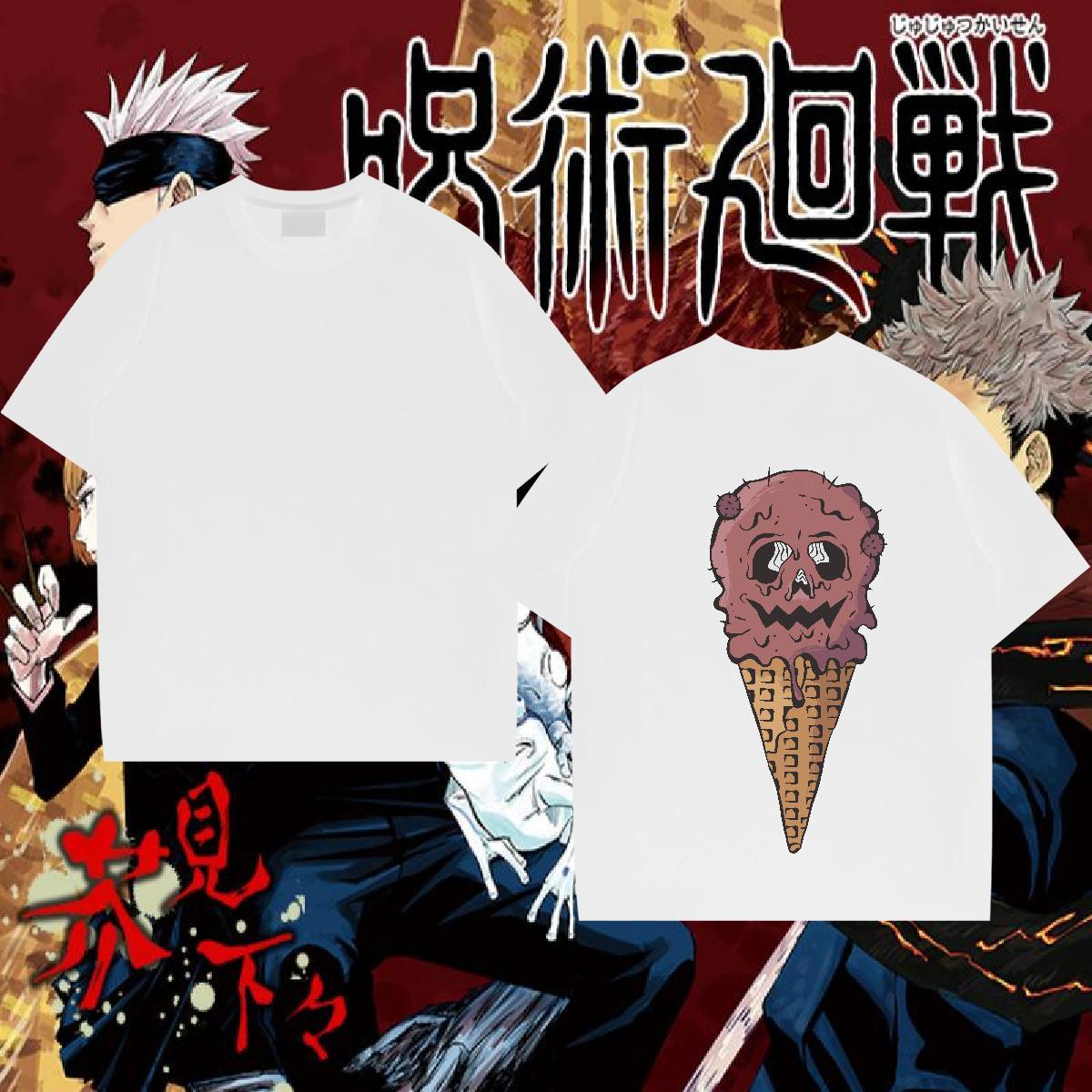 2024 New T-Shirts 100% Cotton 230g monster Summer Casual Tees Shirts O Neck Short Sleeves Cool Tshirts DIY